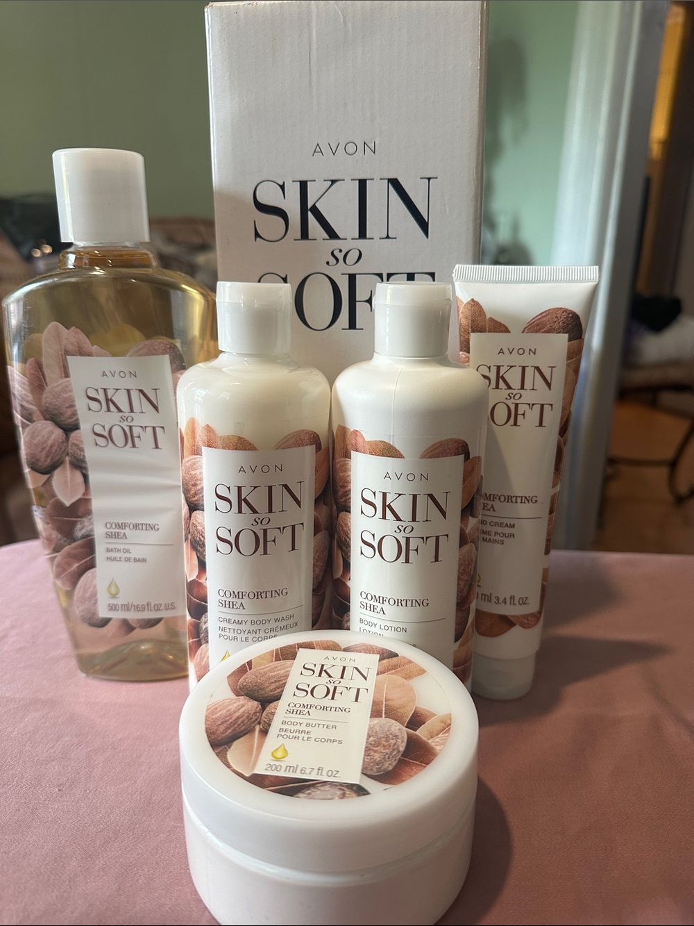 Avon Skin So Soft Comforting Shea Bath & Body Set